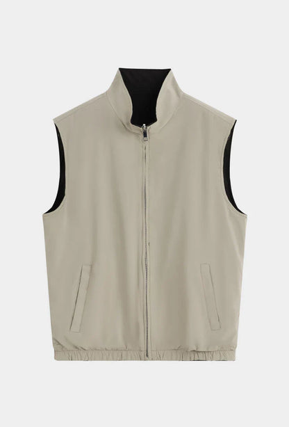 Reversible Gilet - Midnight Black & Beige