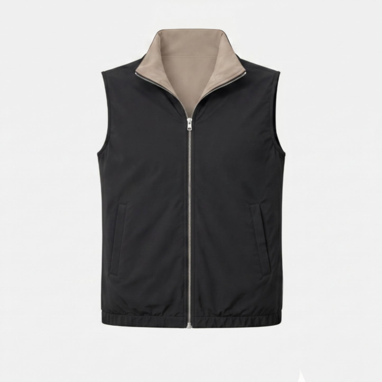 Reversible Gilet - Midnight Black & Beige