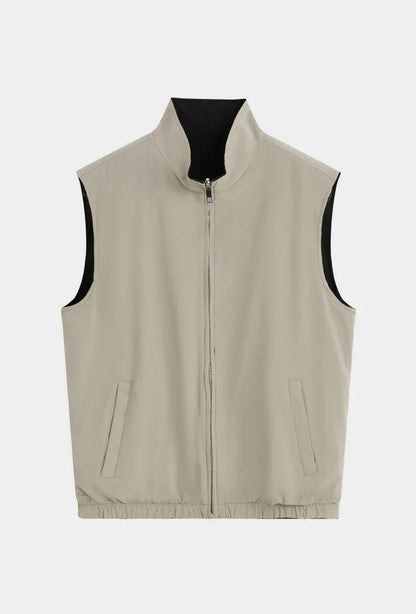 Reversible Gilet - Midnight Black & Beige