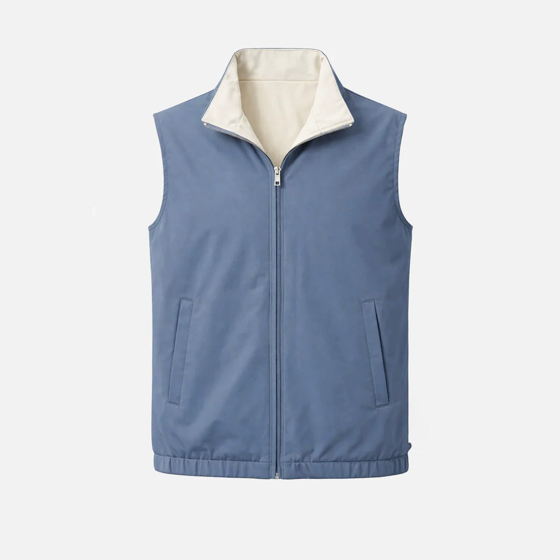 Reversible Gilet - Cloud Blue & Ice Cream White