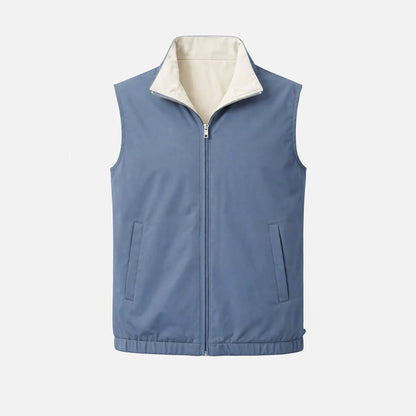 Reversible Gilet - Cloud Blue & Ice Cream White
