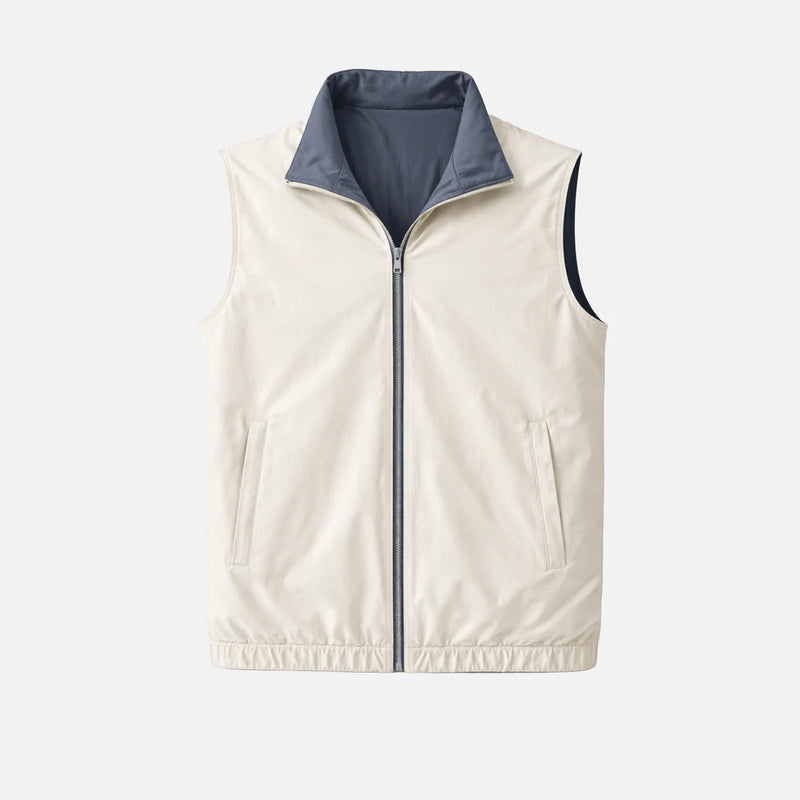 Reversible Gilet - Cloud Blue & Ice Cream White
