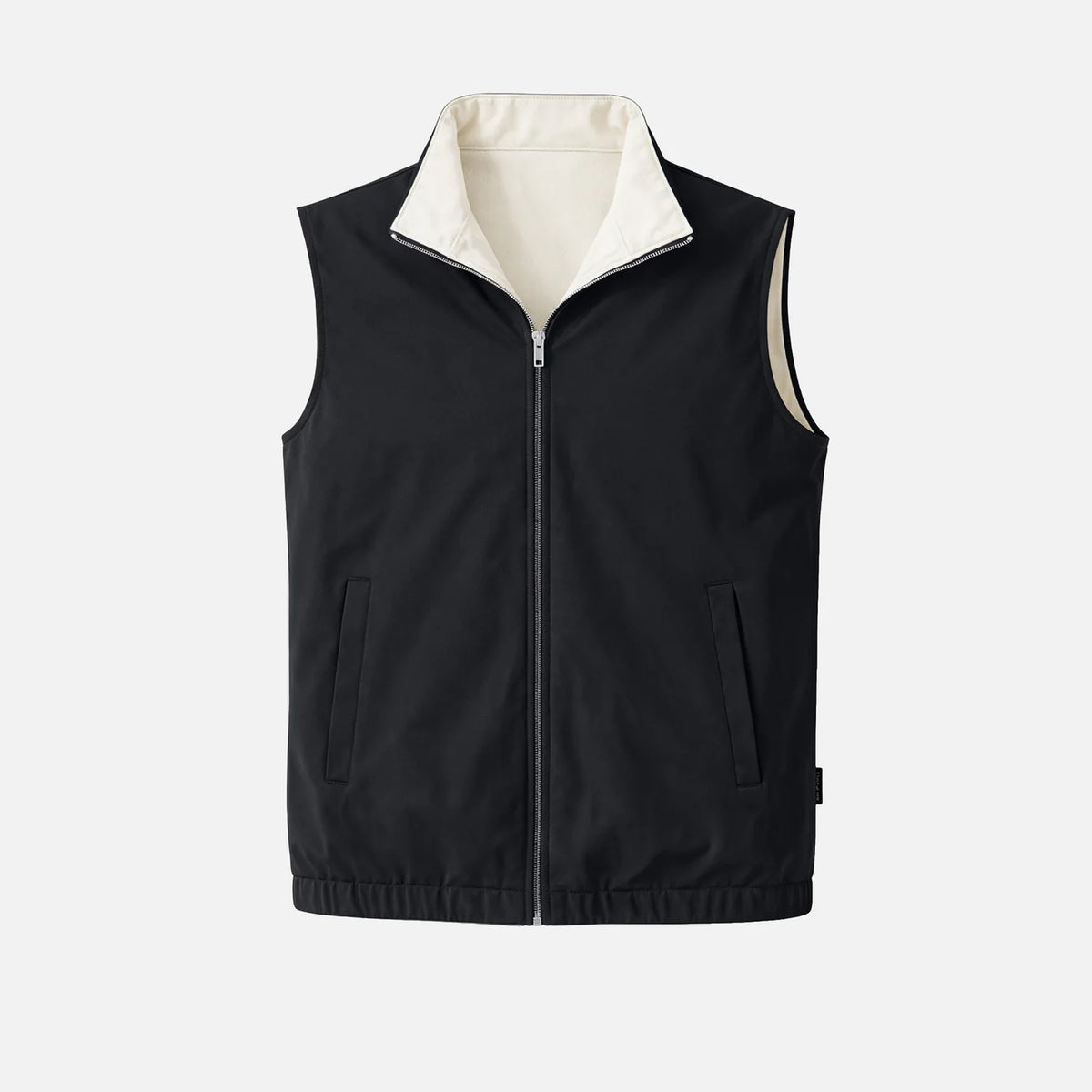 Reversible Gilet - Midnight Black & Cream White
