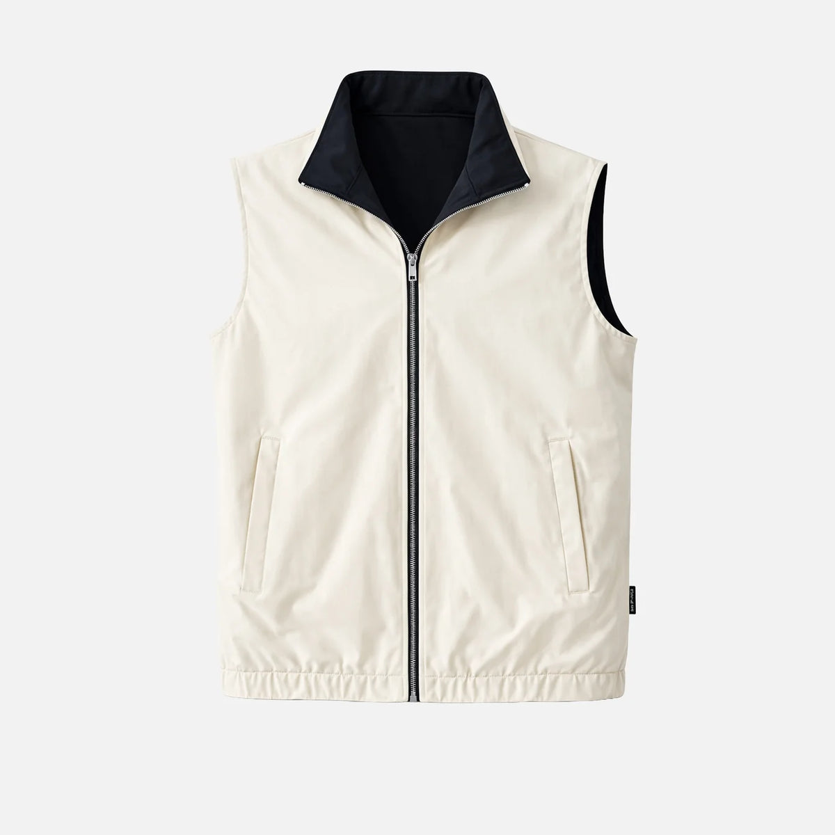 Reversible Gilet - Midnight Black & Cream White