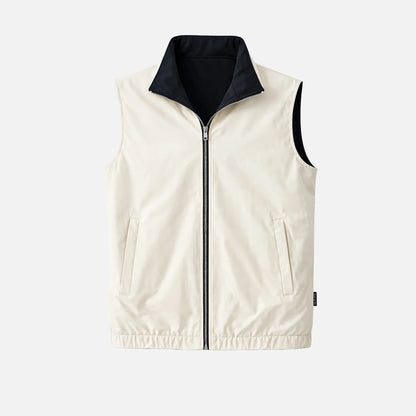Reversible Gilet - Midnight Black & Cream White