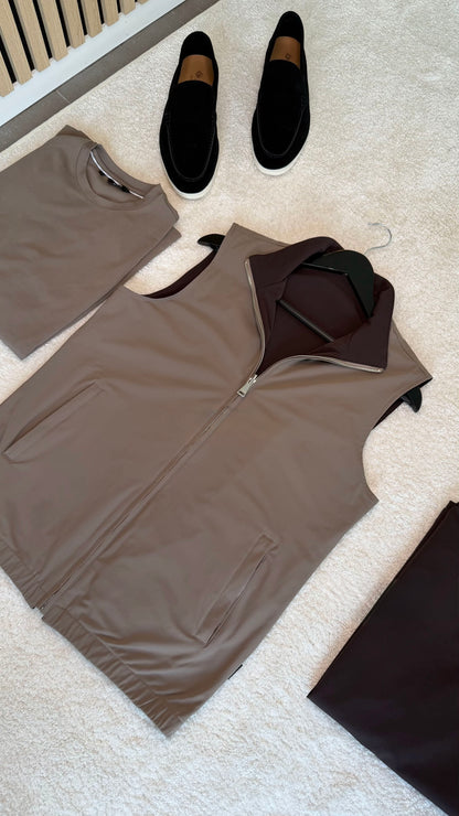 Reversible Gilet - Espresso & Falcon
